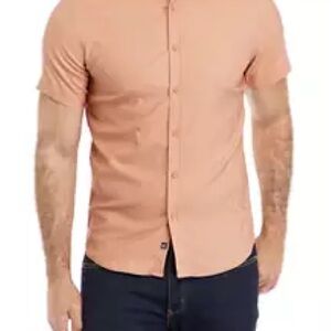 Kenneth Cole Pink Casual Button Down Shirt Relaxed Fit